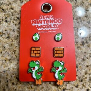 Nintendo Yoshi Earrings Set - Green and Orange